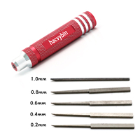 Prime Model Scriber w/ Blade Resin Carved Scribe line Hobby Cutting Tool Chisel + 5 Blade Tools for RC Car / Drone Repair