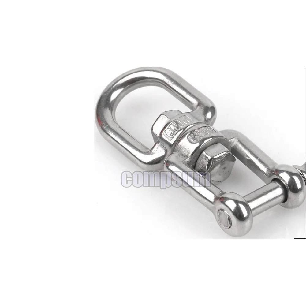 304 Stainless Steel Jaw Eye Swivel Anchor Chain Connector Double Shackle Swivel for Boat