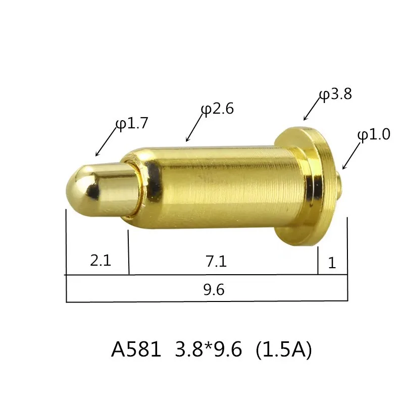 

A581 Pogo Pin Probe Retractable Thimble Charging Contact Pin Spring Needle