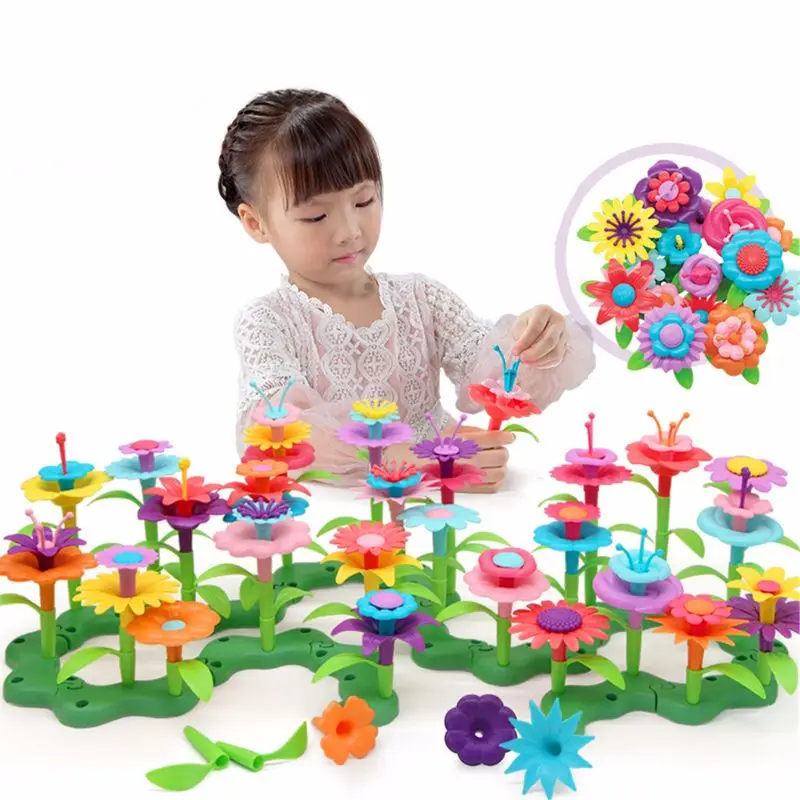 Flower Garden Building Toys - Build a Bouquet Floral Arrangement Playset T3LA