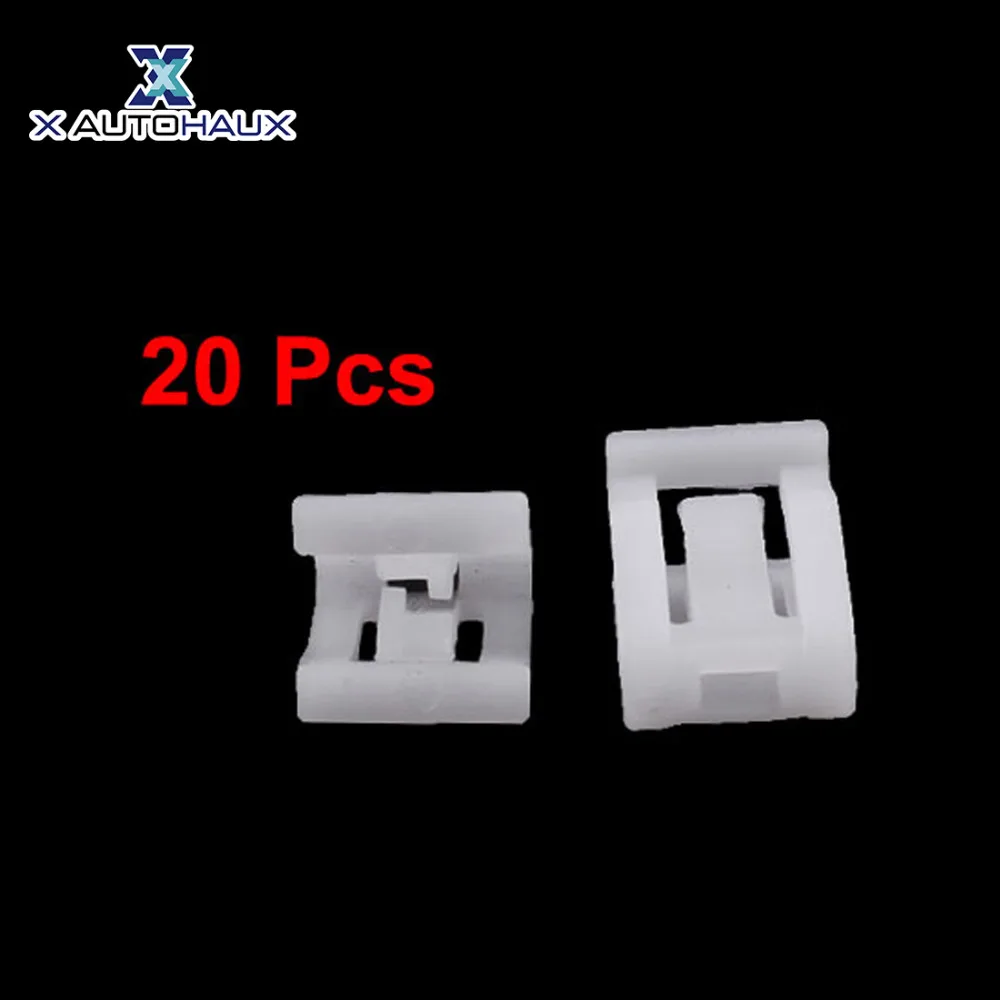 X Autohaux 20Pcs Plastic Auto Trim Instrument Panel Dashboard  Fasteners White Car Clips Rivets Fastener  Replace Accessories
