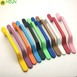 Modern simple cabinet wardrobe door children's room color handle 96 / 160 black and white pink light blue drawer long handle