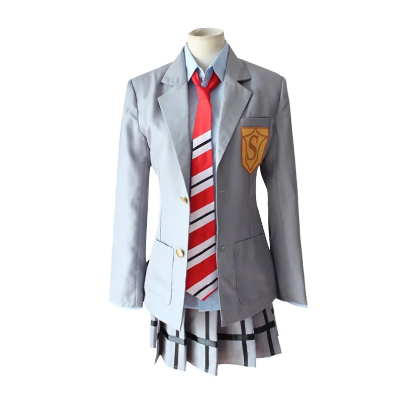 

Unisex Anime Cos Miyazono Kaori Cosplay Costume Uniform Custom Size