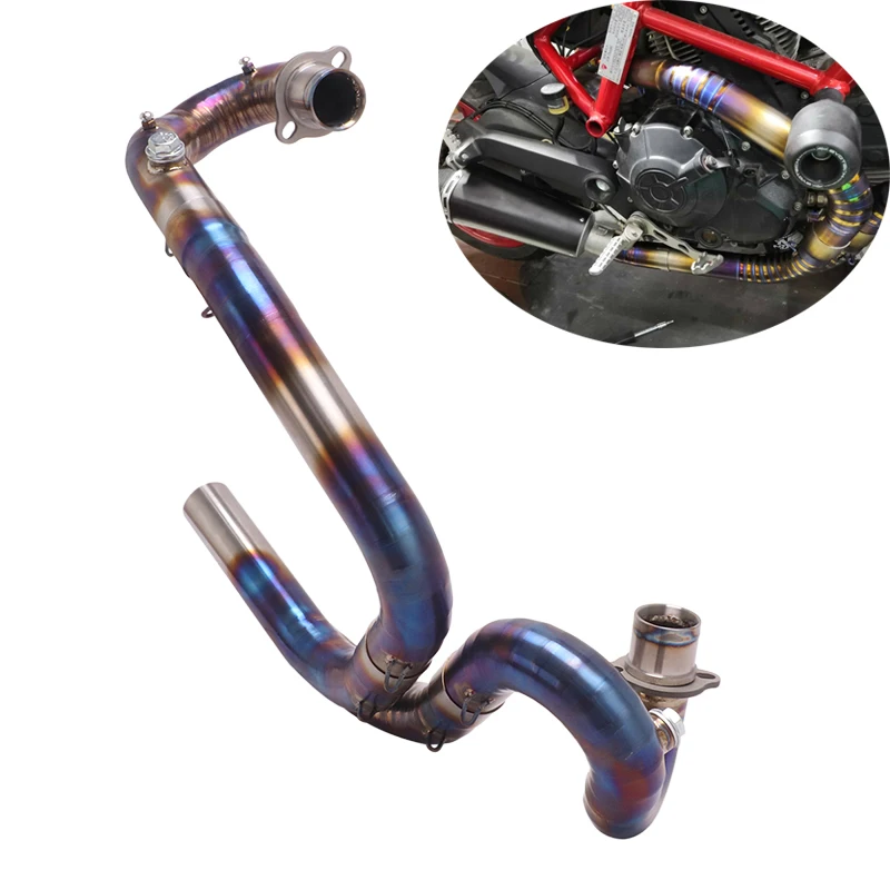 

For Ducati Monster 797 2017-2020 Scrambler 2015-2020 Exhaust System Motorcycle Header Pipe Slip On Stock Muffler Titanium Blue