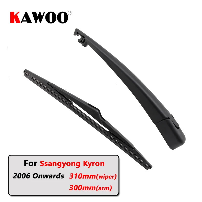 

KAWOO Car Rear Wiper Blades Back Window Wipers Arm For Ssangyong Kyron Hatchback (2006 Onwards) 310mm Auto Windscreen Blade