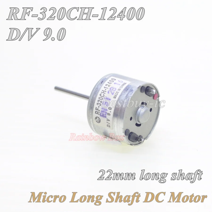 Miniature Long Axis Motor RF-320CH-12400 Motor 310 Series 3.0V-9.0V DC Motor 22MM long shaft
