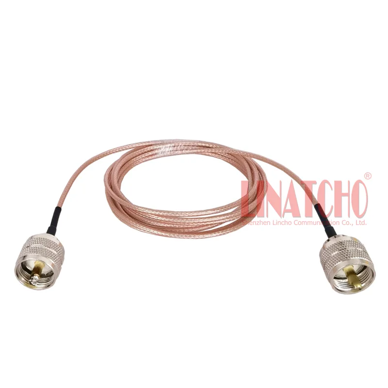 2 Meters High Temperature Resistance Coaxial RG316 UHF PL259 Male to PL259 Male Antenna Connecting Cable