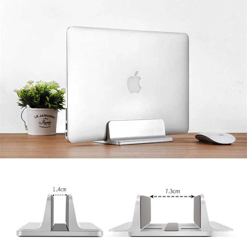 Vertical Adjustable Laptop Stand For MacBook Pro Air Aluminium Portable Notebook Mount Support Base Holder Matebook AT Accessory