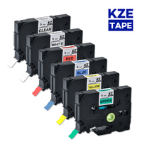 9mm Multicolor Laminated Label Tape label ribbon tze tape for Brother p-touch printers as Tze-221 tze-221 tze221 tze 221 tz 221