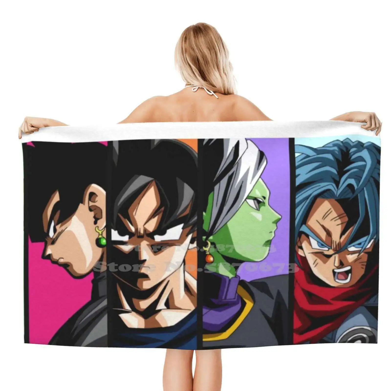 Z Soft Comfortable Bath Shower Towel San Goku Z Cartoon Fighter Z Bandaged Mate Friends Manga Fight Character