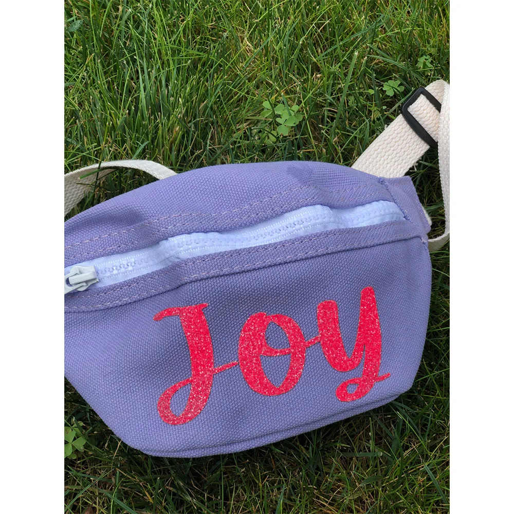 7 cores crianças pacotes de cintura nome personalizado pacote engraçado das crianças joey bolsa personalizado saco da cintura para presentes de aniversário do menino ou da menina