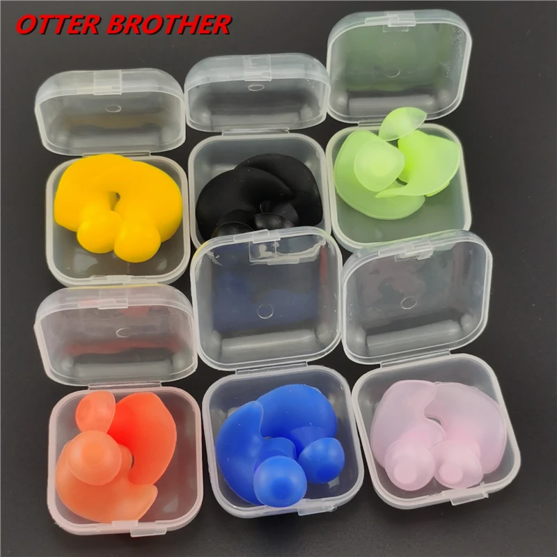 1 Pair Professional Waterproof Swimming Silicone Swim Earplugs Adult Swimmers Children Diving Soft Anti-Noise Pool Ear Plug