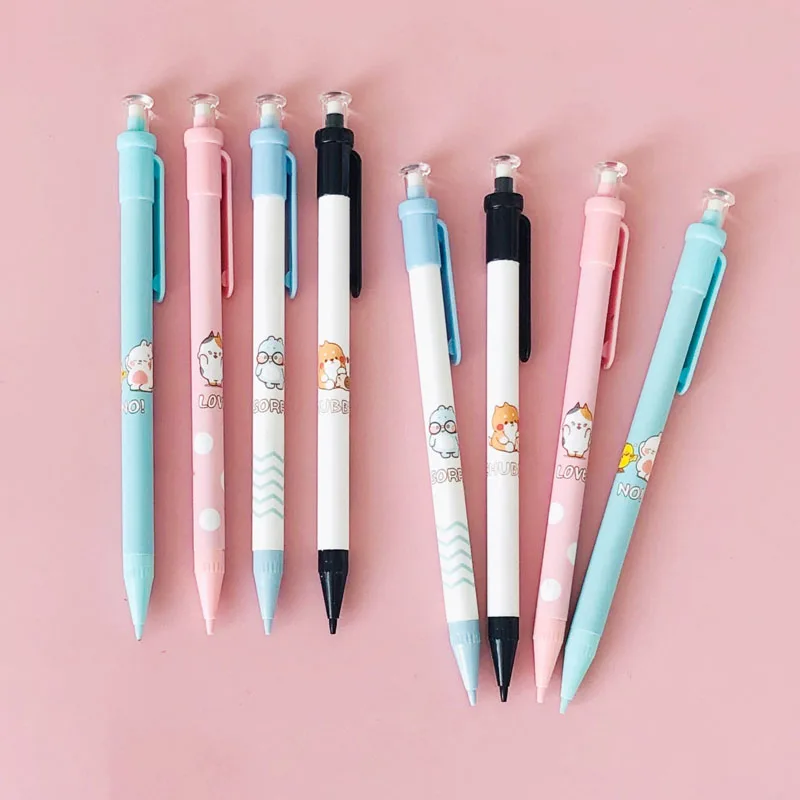 3 Pcs Cute Kawaii Little Rabbit And Dog Press Automatic Mechanical Pencil  School Supply Student Stationery 0.7mm