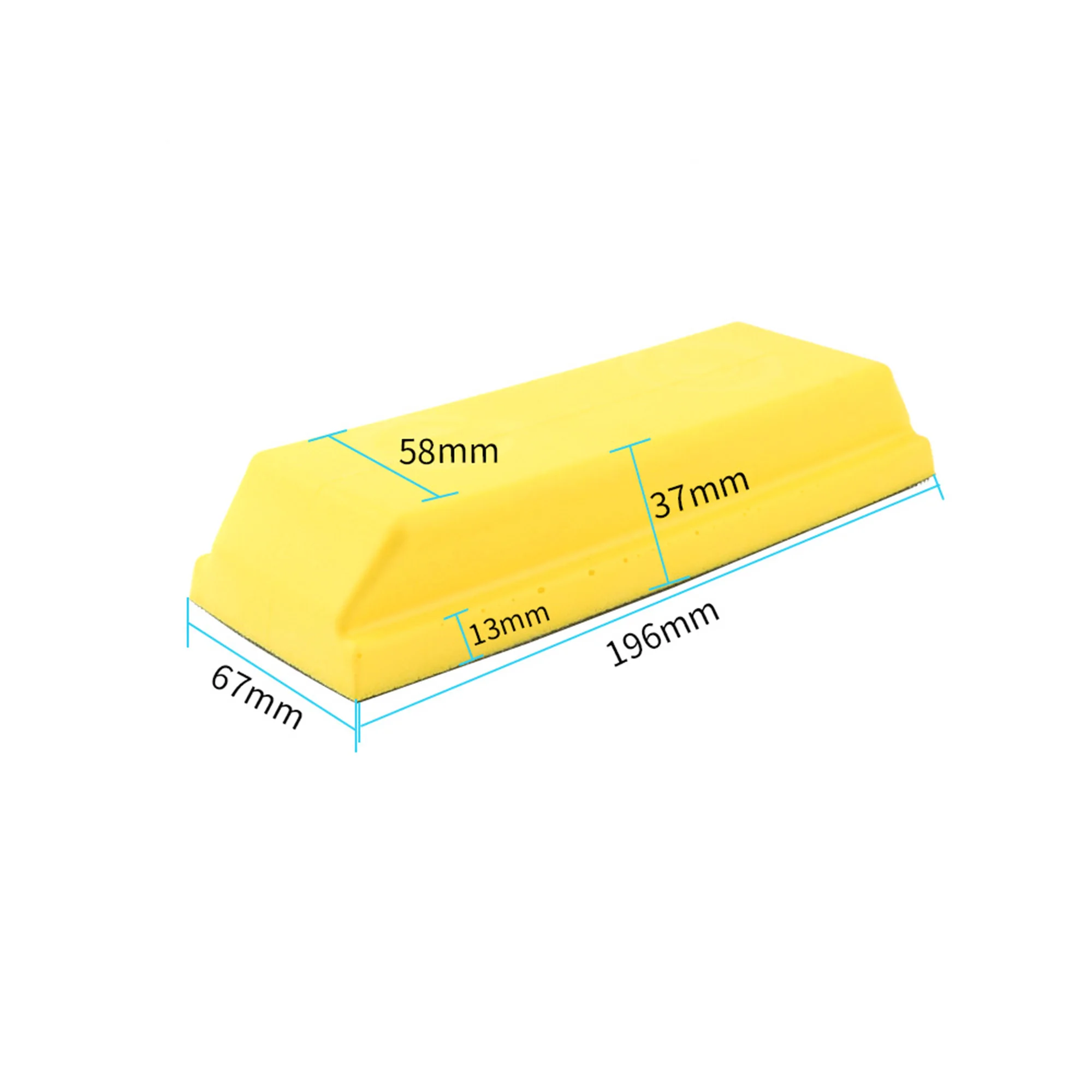 1PC 67x196mm Rectangular Shaped Sanding Disc Holder Sandpaper Backing Polishing Pad Hand Sanding Block for Wood Car Polishing