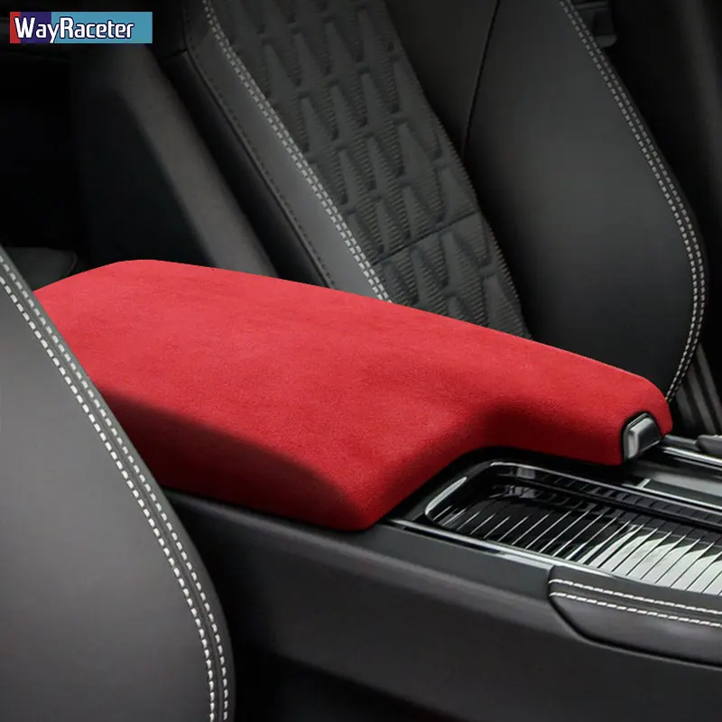 Ultrasuede Car Interior Center Console Armrest Box Panel Cover Sticker For Jaguar F PACE X761 XF X260 XE X760 2016 - Accessories