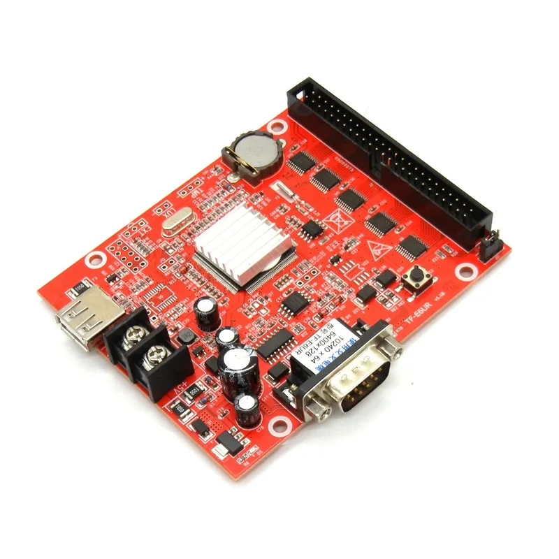 TF-E6UR RS232 + USB Port Led Control Card 1024*256 Pixels Single Dual Color ControllerFor P10,P4.75,P7.62 Display Module