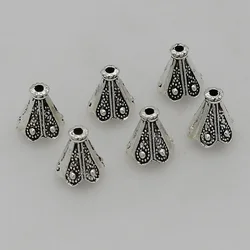 100pcs/lot Pretty Umbrella Design Loose Bead Caps 8x7mm Tassel End Caps Earings Bracelets Beaded Receptacle DIY Jewelry Findings