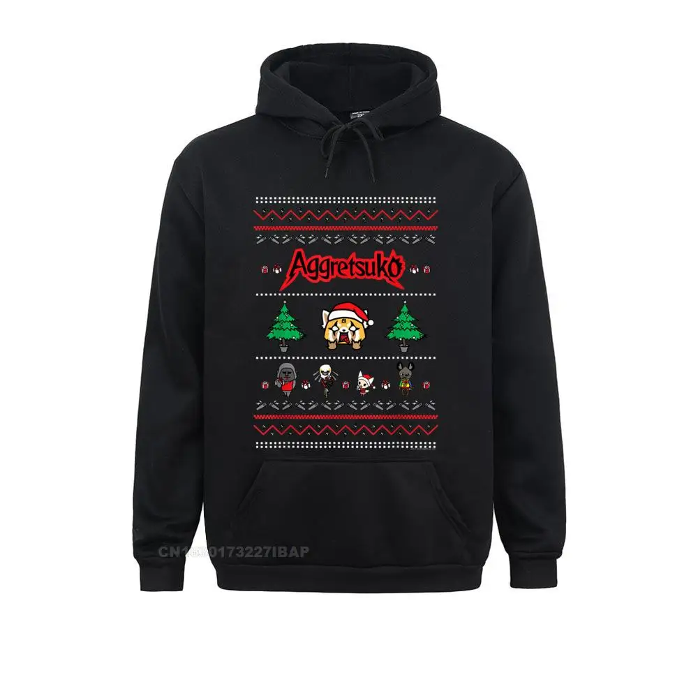 Aggretsuko Ugly Christmas Sweater Rage Tee Shirt Sweatshirts for Men Long Sleeve Gift Hoodies 2021 Popular Sportswears Beach