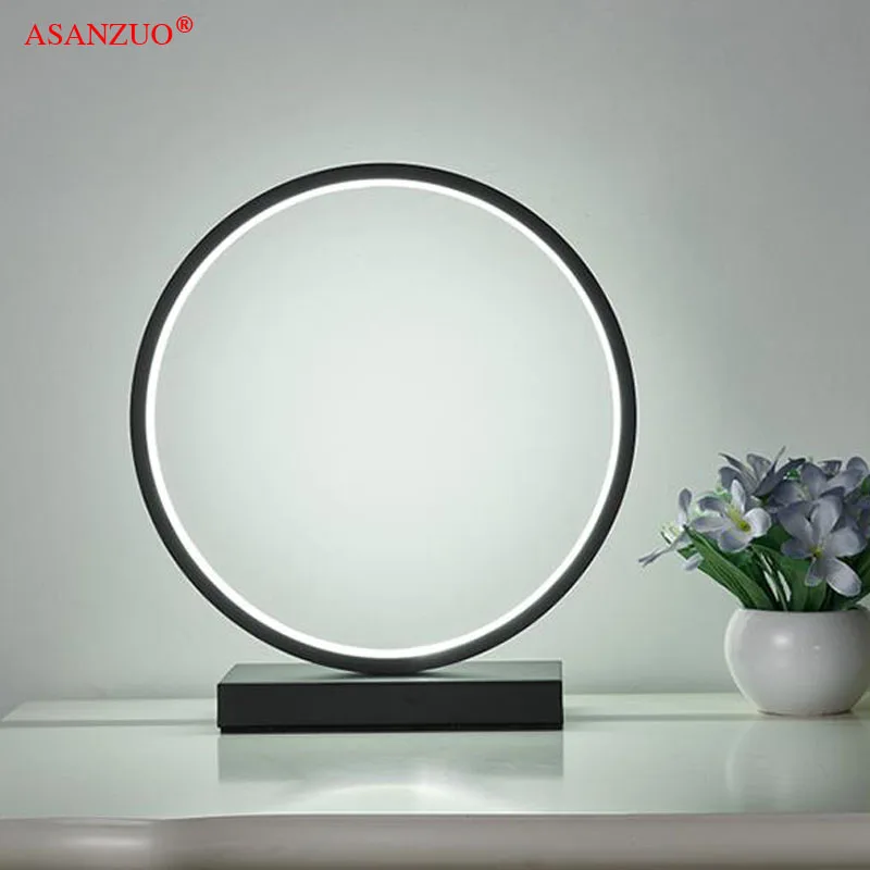 Modern Table Lamp Aluminum LED bedroom reading lamp Minimalist Type 8/circle nighstand lamp LED Bedside Lamp