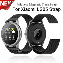 Magnetic Clasp Mesh Strap For Xiaomi Haylou Solar LS05 Wristband 22mm Milanese Stainless Steel Bracelet Bands For Xiaomi LS05