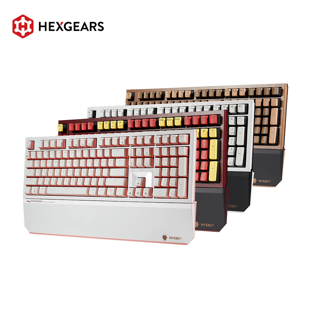 HEXGEARS X5 New Kailh BOX Switch Mechanical Keyboard Gaming PBT Keycaps Keyboard with Hand Rest 104 key USB/2.4G Wireless for PC