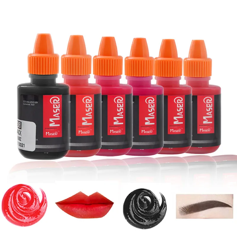 Tattoo Inkt 29 Kleur Optionele Permanente Make-Up Micro Pigment Cosmetische Encre Tatouage Tattoo Inkt Permanente Wenkbrauw Eyeliner Lip