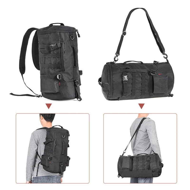 2023 New 23L Multifunctional Waterproof Fishing Backpack Outdoor Sport Travel Reel Rod Storage Bag Camping Climbing Bag For Men