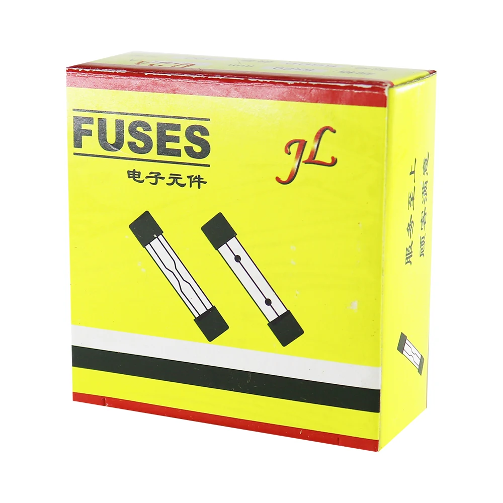 100Pcs/Set 5x20mm Quick Blow Glass Tube Fuse Assorted Kits,Fast-blow Glass Fuses 0.2A 0.5A 1A 2A 3A 5A 8A 10A 15A 20A