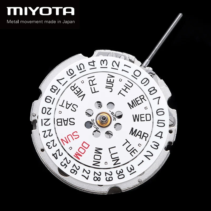 Miyota Japan Silver Mechanical Movement 8205 Twenty-One Jewels Quick With Day/Date Window Quality Automatic Self-winding Movt