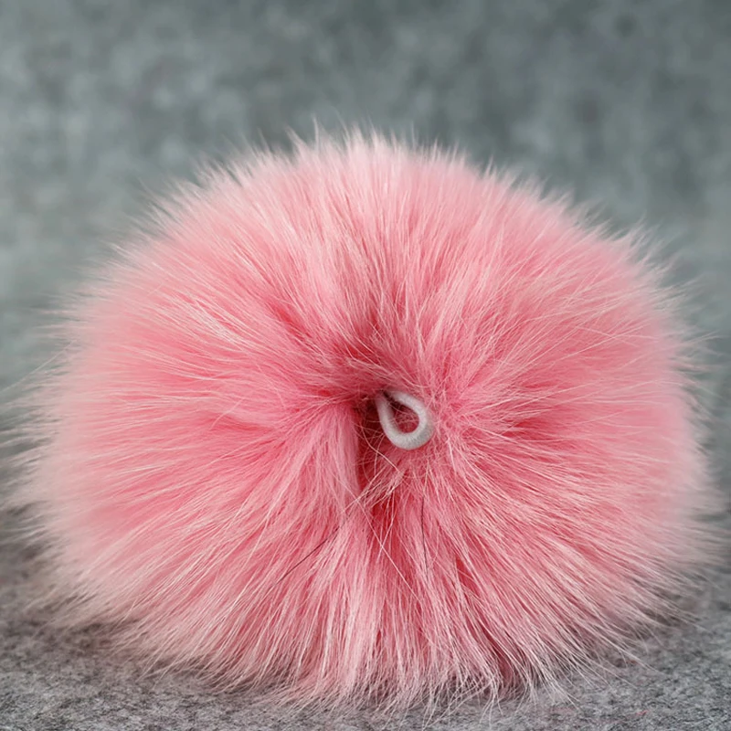 DIY 6CM Best Genuine Fox fur Pom pon Ball Fox fur Pom Poms Crafts Accessories for Cloth Shoes Hanging Pendent  25 pcs per lot