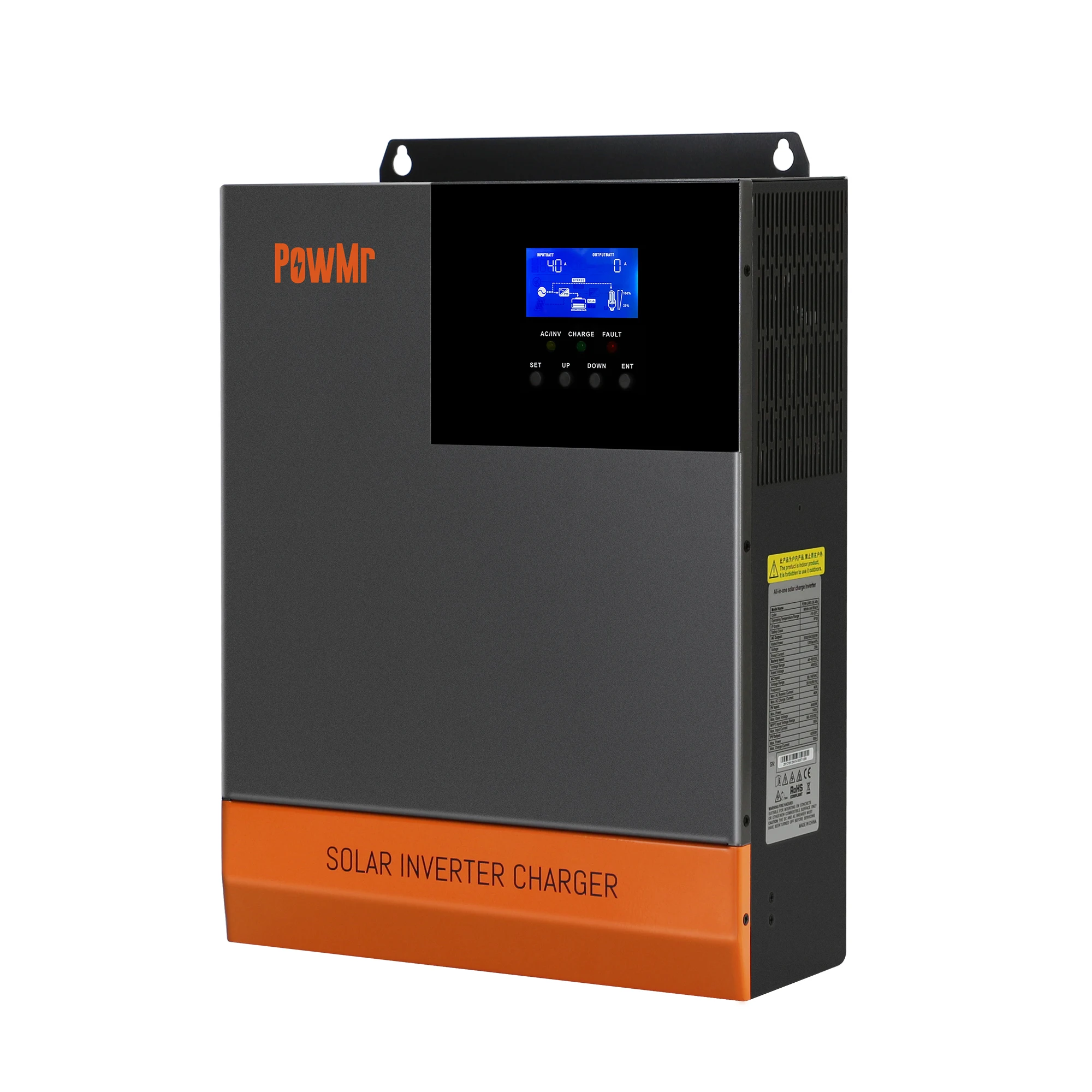 

PowMr 5000W Power MPPT 80A Charge Controller 48V 110VAC 500VDC Hybrid Solar Charge Inverter