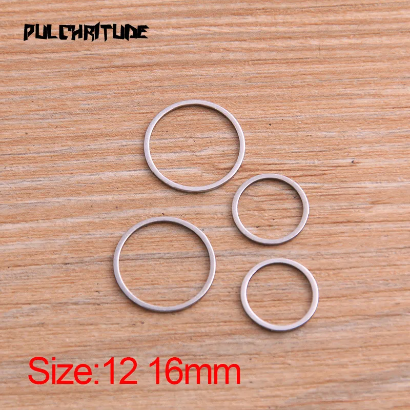 PULCHRITUDE 20Pcs 3 Size Round Charm Stainless Steel Pendant Open Bezel Hollow Pressed Resin Frame Mold Bezel DIY Jewelry Making