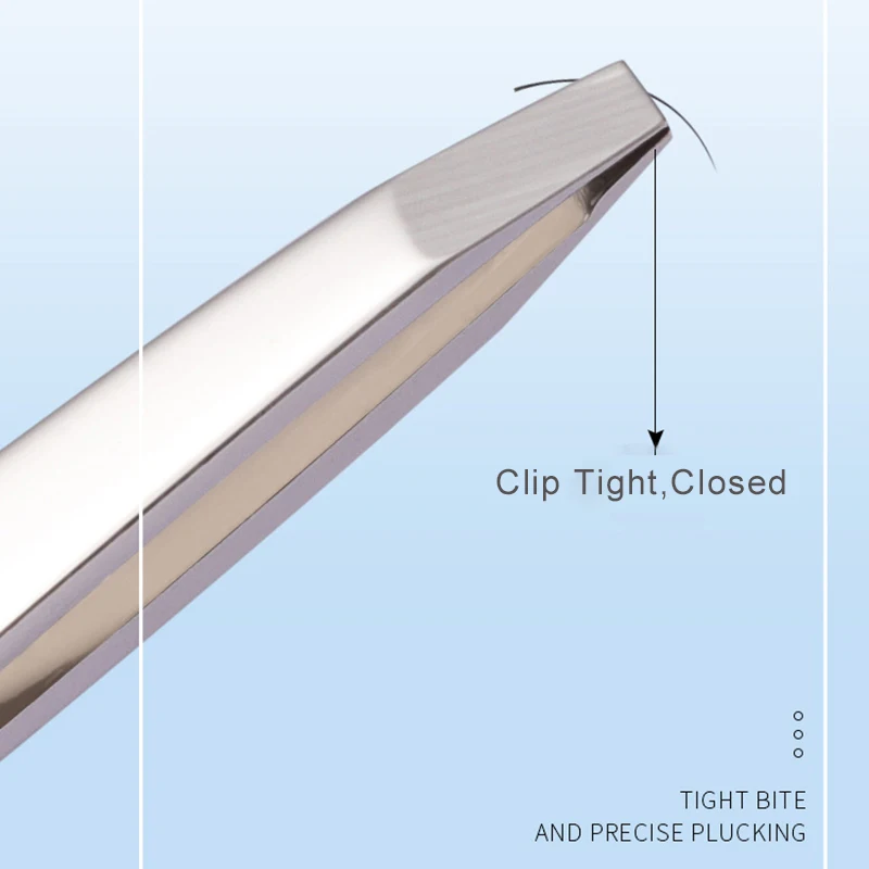 Brainbow 1pc Augenbraue Pinzette mit Presse Stick Mitesser Entfernung Stahl Wimpern Verlängerung Pinzette Doppel Augenlider Pinzette Clip