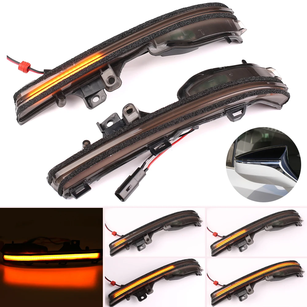 For Lexus ES XZ10 UX ZA10 RC F LC Z100 LS XF50 2019 2020 Side Rear View Mirror Indicator  LED Dynamic Turn Signal Light Lamp Fo