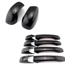 Glossy black Chrome ABS car Door side Mirror Covers door handle Trim Cover for Chrysler 300/300c 2005-2010