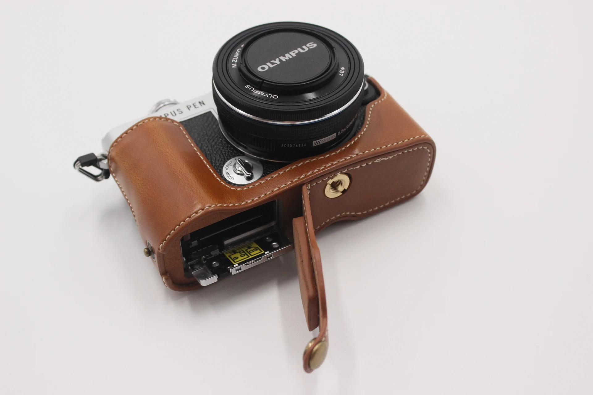 لأوليمبوس القلم E-P7 مايكرو حقيبة كاميرا واحدة واقية بو الجلود الحال ep7 مقبض قاعدة قذيفة