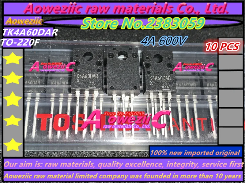 Aoweziic 100% 신규 수입 원래 TK4A50D K4A50D TK4A60D K4A60D TK4A60DB K4A60DB TK4A60DAR K4A60DAR TK4A65DA K4A65DA TO-220F