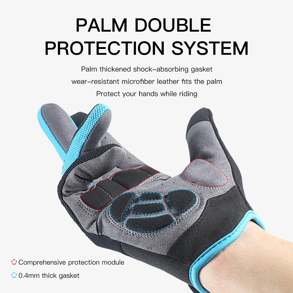 MTB Men\'s Cycling Gloves Motorcycle Accessories Gloves Guantes Ciclismo Bicycle Touchscreen Breathable Full Finger Bike Gloves