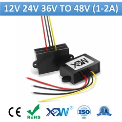 XWST DC DC Step UP 12V 24V 36V to 48V Boost Power Converter 1A 1.5A 2A 48 Volts ABS Plastic Voltage Regulator Stabilizer