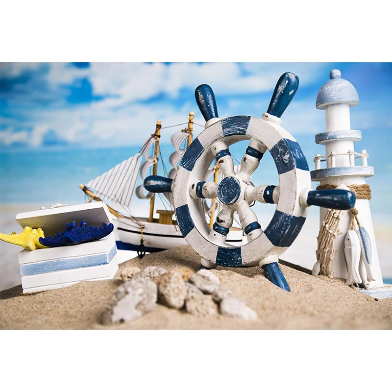 Avezano chá de fraldas backdrops mar praia náutico eixo bluey menino fotografia fundos photo studio photophones photozone decoração