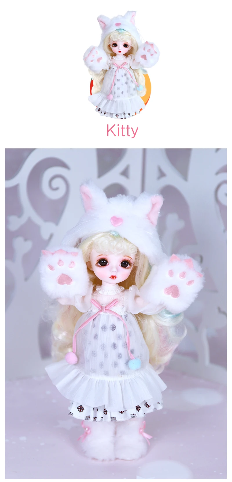 DBS DREAM FAIRY Puppe 1/6 BJD Name von Little Angel, mechanischer Gelenkkörper mit Make-up, inklusive Kopfhaut, Augen, Kleidung für Mädchen SD – Detail 20