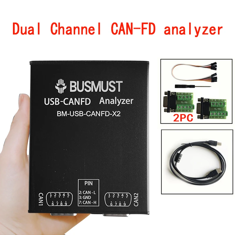 

Dual Channel CANFD Analyzer USB to CANFD Busmaster Host Computer Upper Computer Secondary development