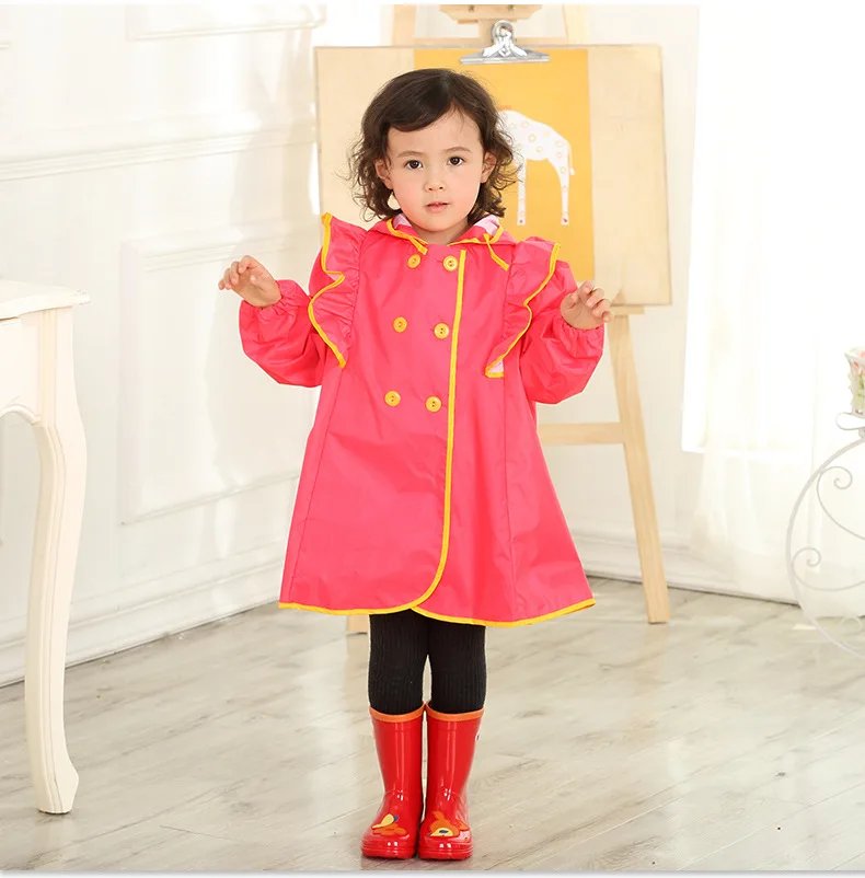 2023 Baby Raincoat for Girls Waterproof Lovely Rain Coat for Kids Rainwear Outdoor Rain Tools Children Outdoor for 3T 4T 5T