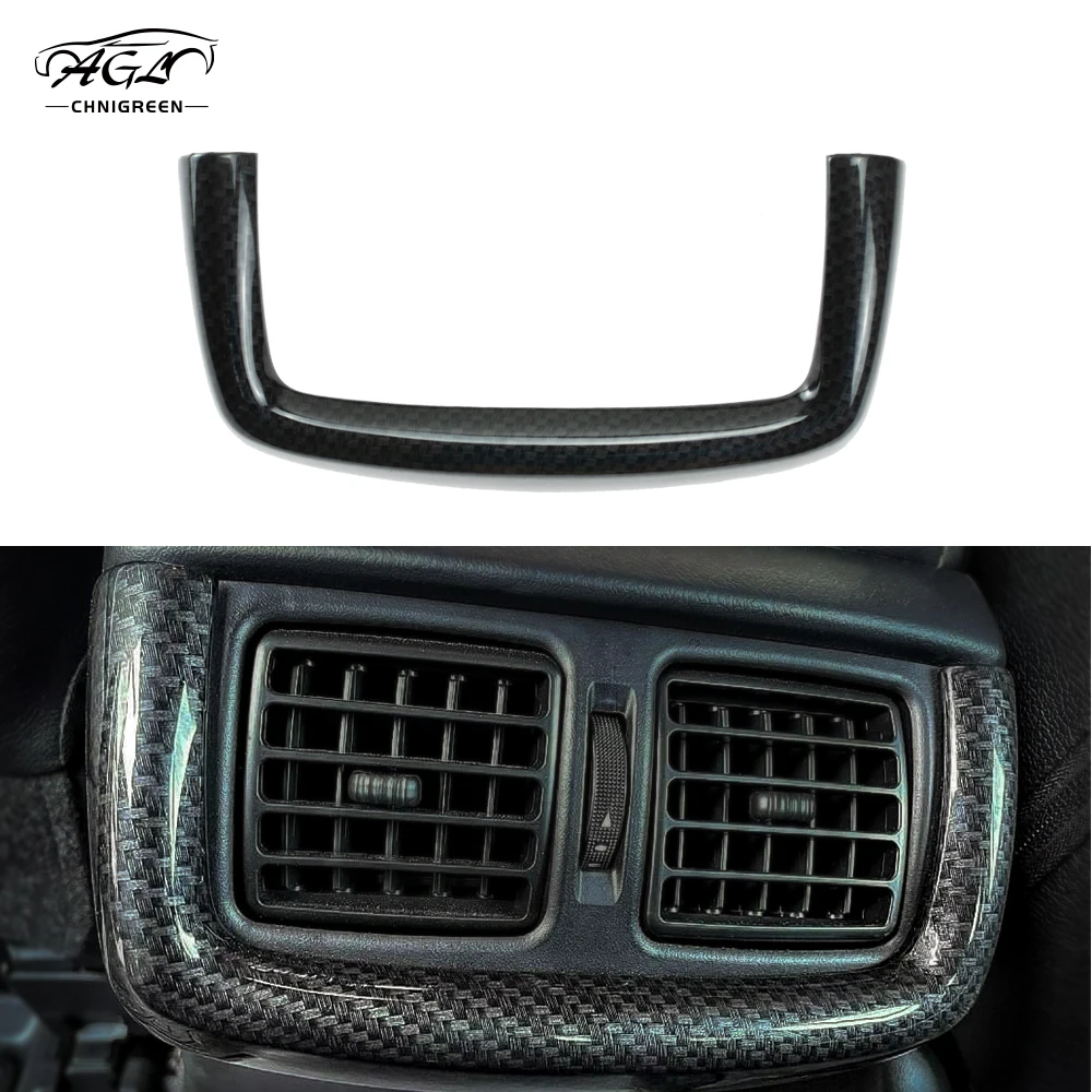 

1pcs Carbon Fiber Grain Rear Air Conditioning Outlet AC Vent Cover Trim for Toyota Hilux Revo Conquest 2015-2021