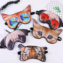 Sleep Eye Mask Cotton 3D Animal Eyeshade Cute Eyepatch Sleeping Mask Travel Eye Cover Rest Eye Band Sleep Aid Kids Eye Blindfold