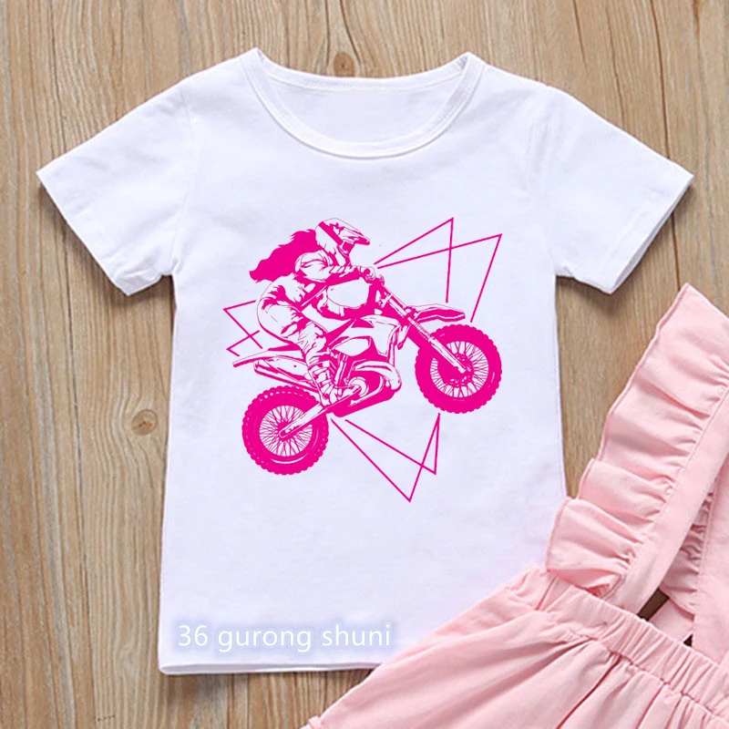 T-shirt for boys Cool motorcycle cartoon print boy clothes  casual kids tshirt summer hiphop teen t shirt white yellow tops