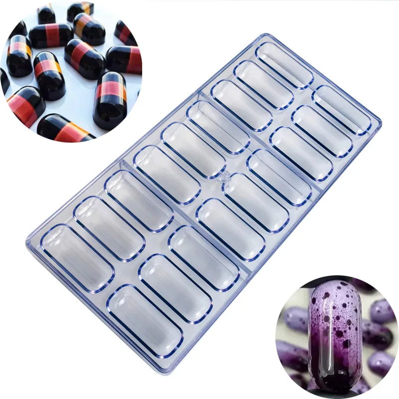 

18 Holes Long Strip Shape Chocolate Moulds Fondant Ice Cube Mould For Candy Cake Jelly Pudding DIY Bakeware Mold Supplies Tools