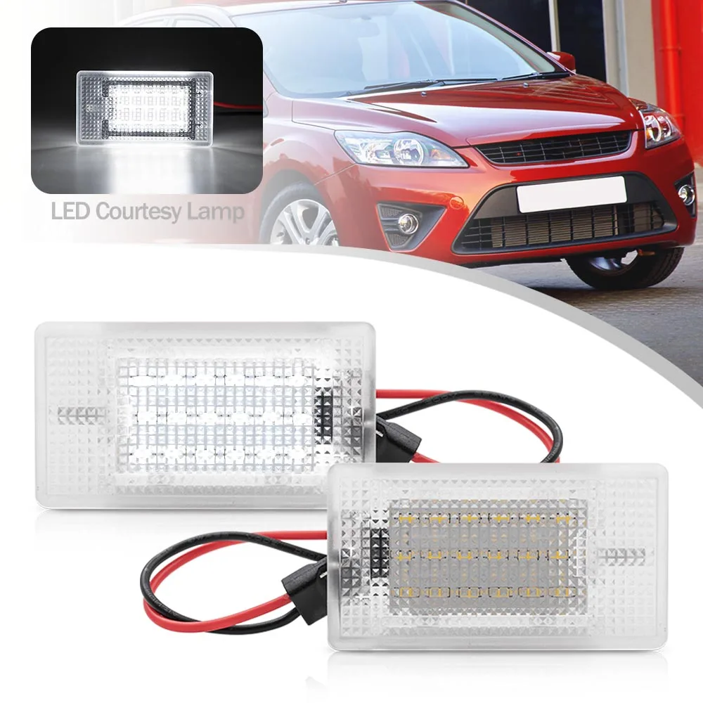 2Pcs Led Courtesy Lamps Trunk Boot Door Lights Module Luggage Compartment Interior Lamps for Ford  Max Fusion Escort Fiesta KA