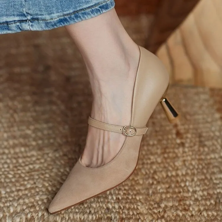 2021 Vintage Mary Jane Shoes Women Black High Heels Fashion Women Shoes Spring Autumn Mary Jane Shoes