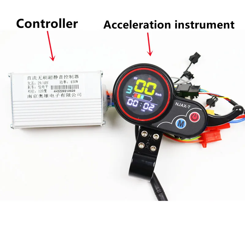 

New NJAX Intelligent Brushless Controller and LCD Acceleration Instrument for Electric Scooter E-Bike 36V / 48V Universal